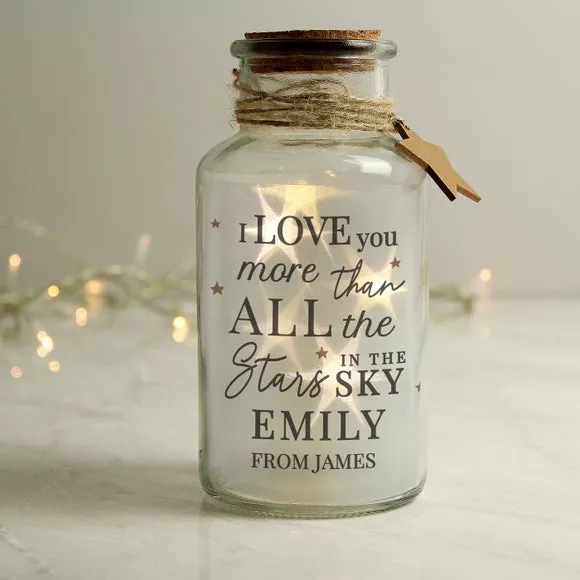 Personalised LED Glass Jar - Clear image