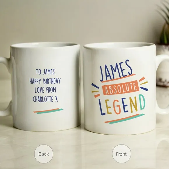 Personalised Legend Mug - White, Ceramic