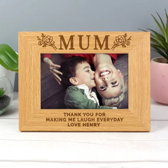 Personalised Photo Frame - Natural, Oak Effect