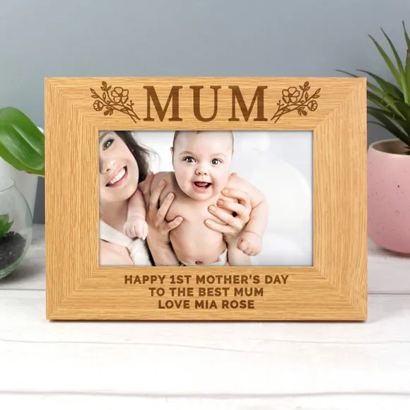 Personalised Photo Frame - Natural, Oak Effect