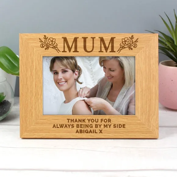 Personalised Photo Frame - Natural, Oak Effect image