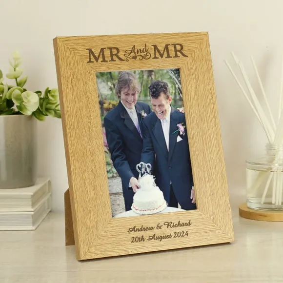 Personalised Photo Frame - Natural, Oak Veneer