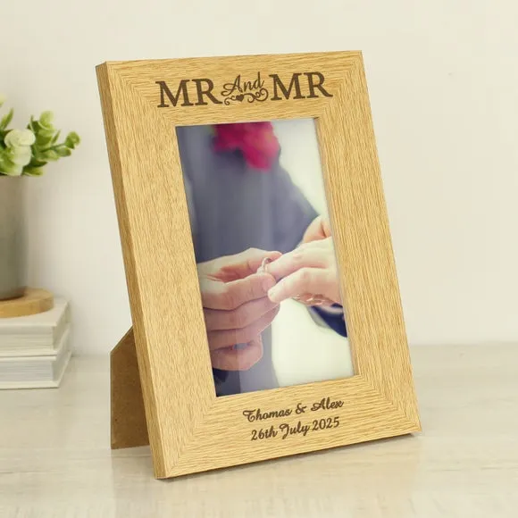 Personalised Photo Frame - Natural, Oak Veneer