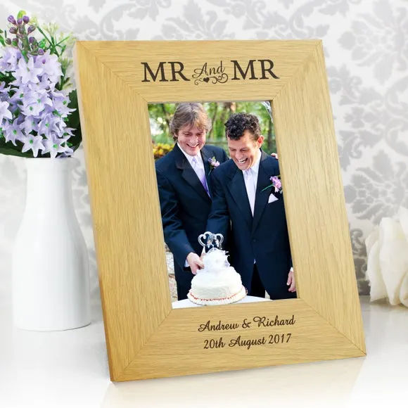 Personalised Photo Frame - Natural, Oak Veneer image