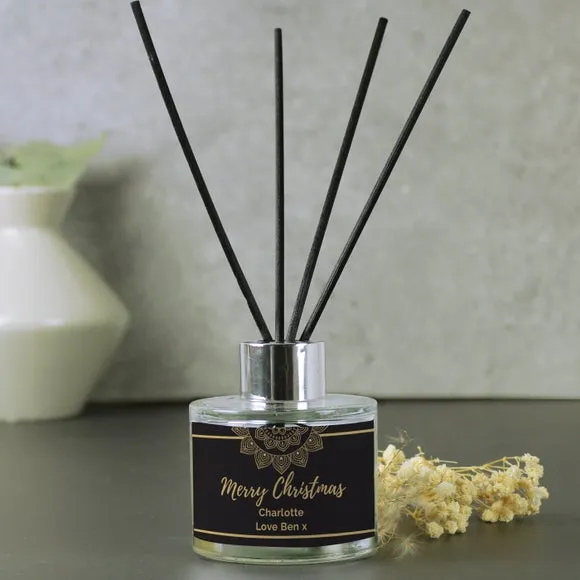 Personalised Reed Diffuser - Gold, Mandala Design