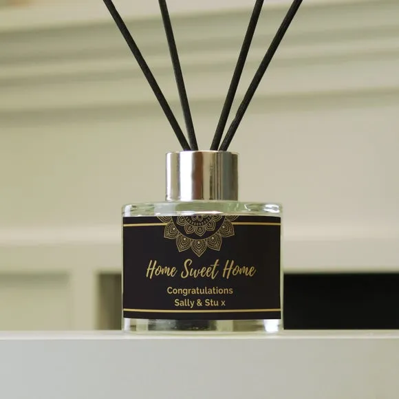Personalised Reed Diffuser - Gold, Mandala Design image