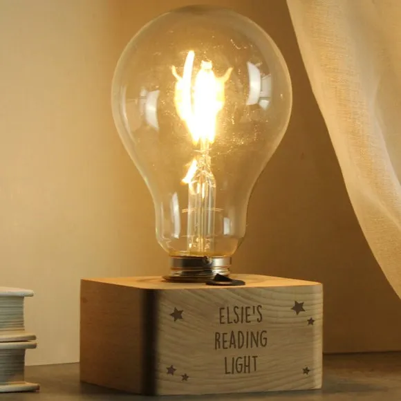 Personalised Stars LED Bulb Table Lamp - Natural