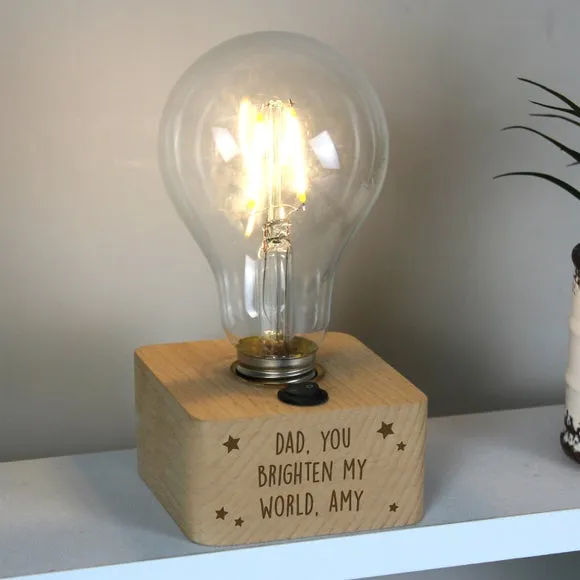 Personalised Stars LED Bulb Table Lamp - Natural image