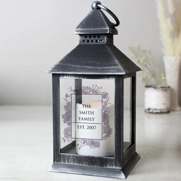 Personalised Watercolour Lantern - Black image