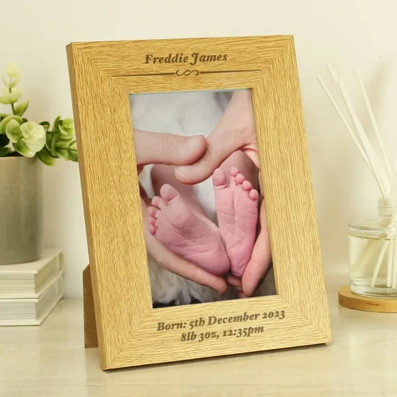 Portrait Photo Frame - Natural, Oak Effect