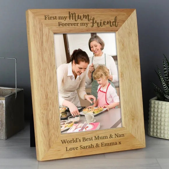 Portrait Photo Frame with Personalisation - Natural