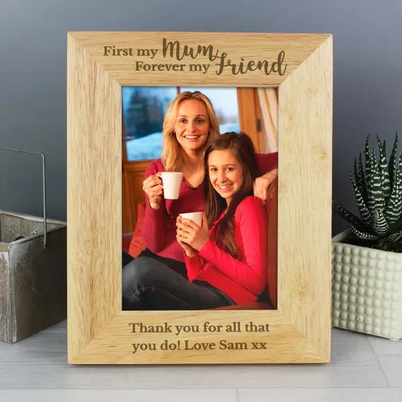 Portrait Photo Frame with Personalisation - Natural