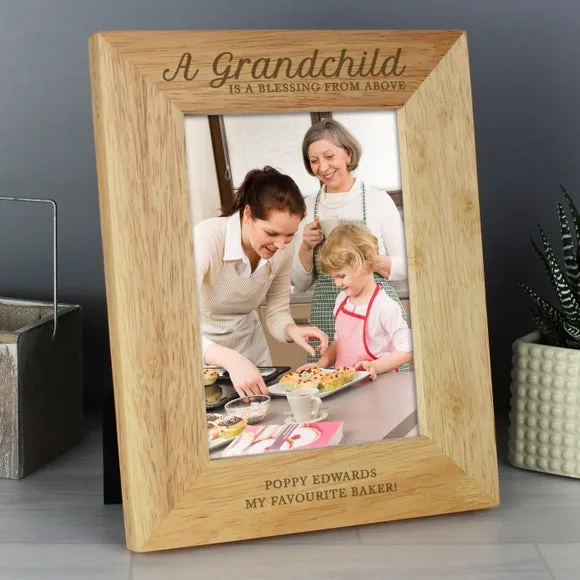 Portrait Photo Frame with Personalisation - Natural