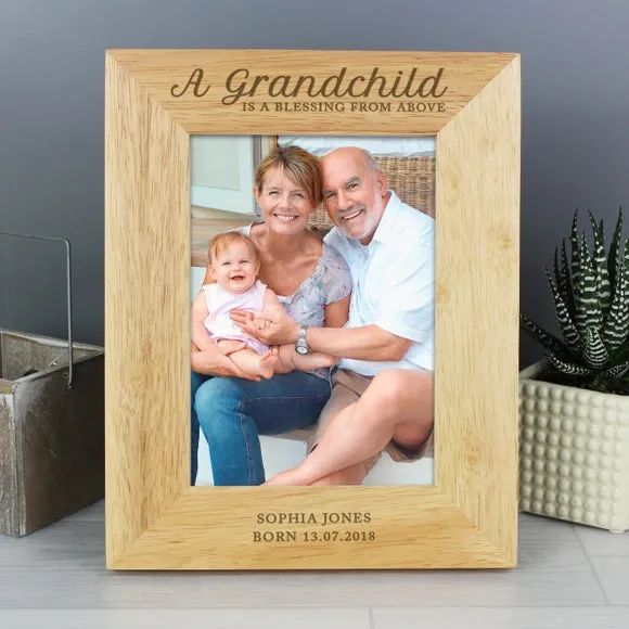 Portrait Photo Frame with Personalisation - Natural