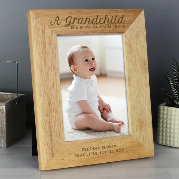 Portrait Photo Frame with Personalisation - Natural