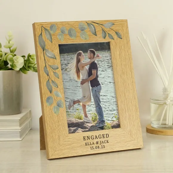Portrait Photo Frame with Personalisation - Oak