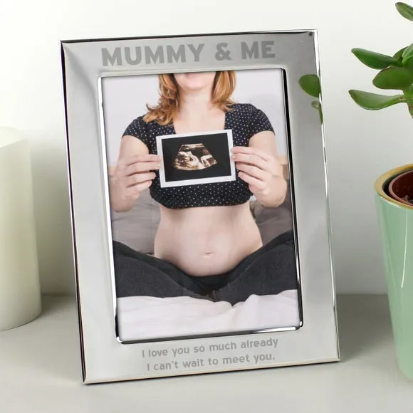 Portrait Photo Frame with Personalisation - Silver
