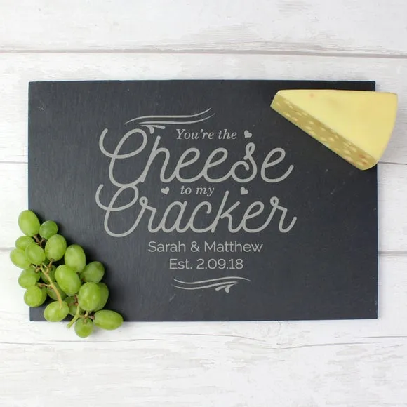 Rectangle Cheese Board with Personalisation - Slate