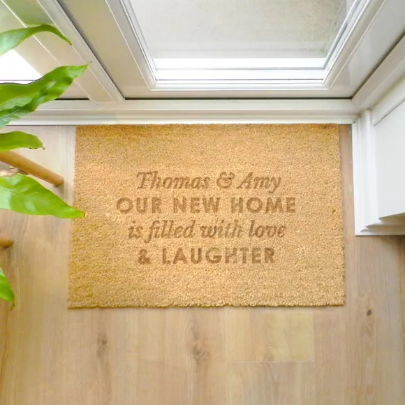 Rectangle Doormat Personalised - Brown, Coir image