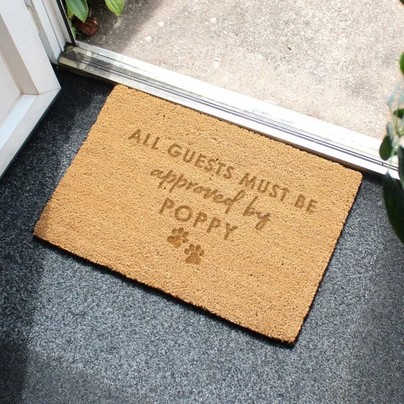 Rectangle Pet Doormat Personalised - Brown, Coir