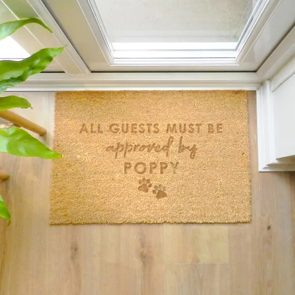 Rectangle Pet Doormat Personalised - Brown, Coir
