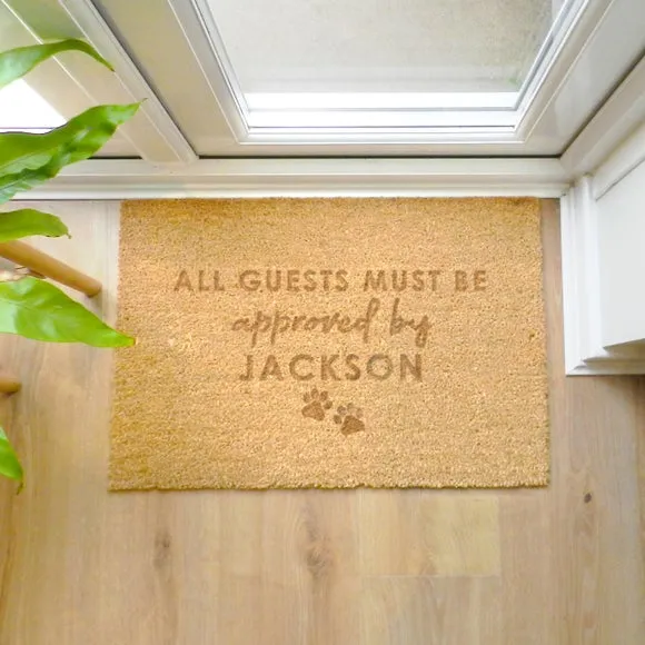 Rectangle Pet Doormat Personalised - Brown, Coir