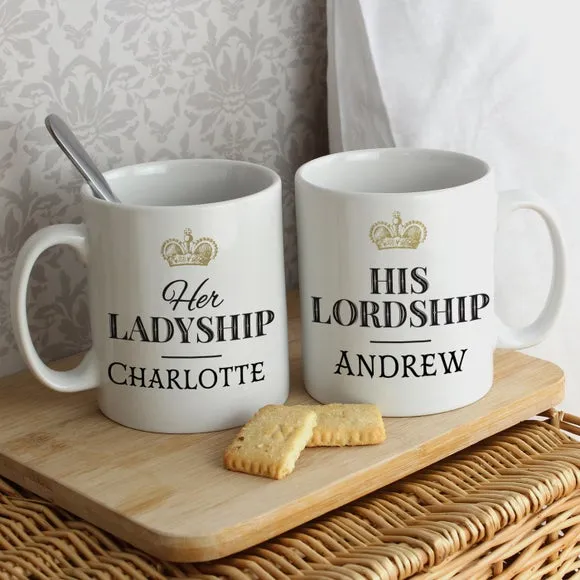 Set of 2 Personalised Mugs - White, Ceramic
