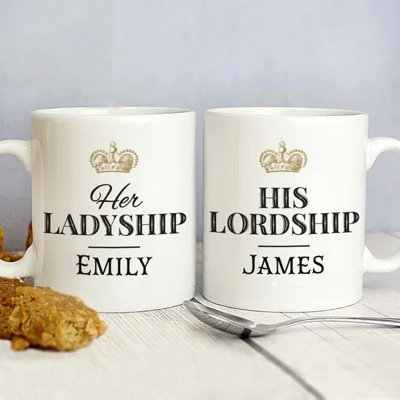 Set of 2 Personalised Mugs - White, Ceramic image