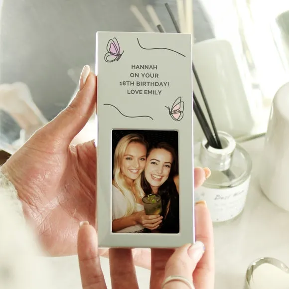 Small Butterfly Photo Frame - Silver, Aluminium