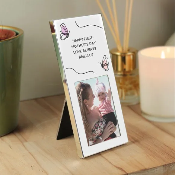 Small Butterfly Photo Frame - Silver, Aluminium