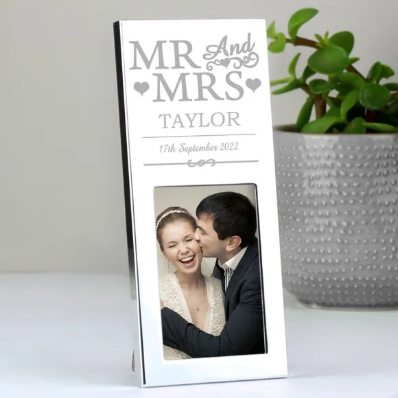 Small Photo Frame Personalised - Silver, Aluminium