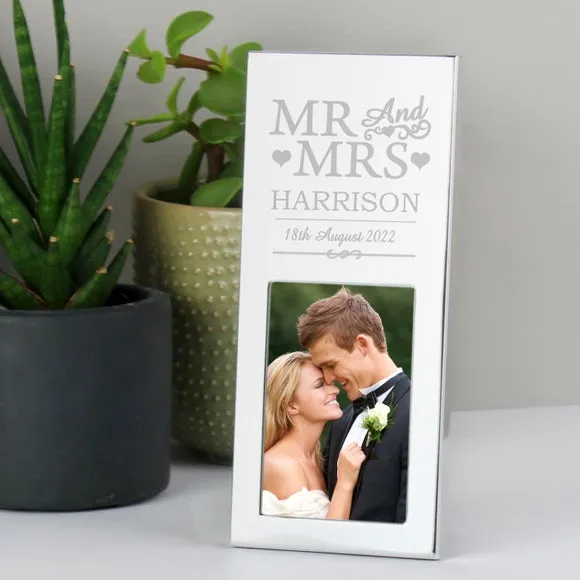 Small Photo Frame Personalised - Silver, Aluminium image