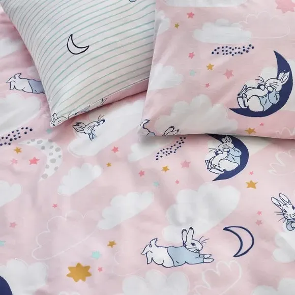 Duvet Cover Set with Pillowcase - Pink, Cotton