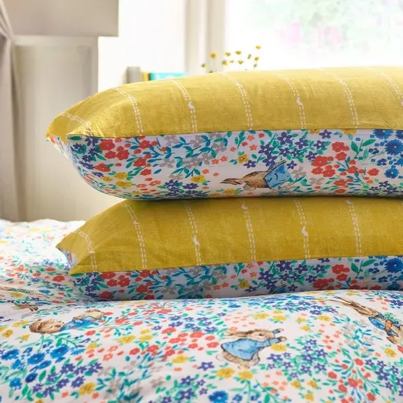 Floral Duvet Cover Set - Ochre, Cotton