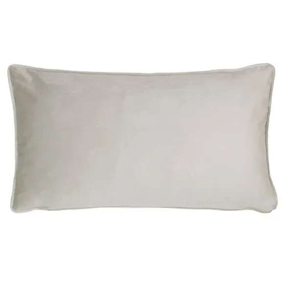 Square Cushion with Zip Closure - Grey, Polyester