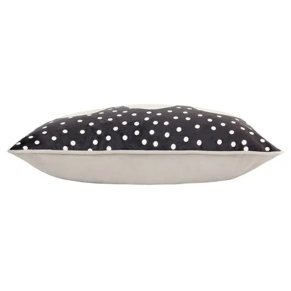 Square Cushion with Zip Closure - Grey, Polyester