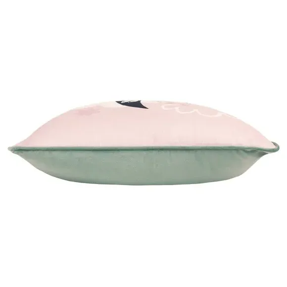 Square Cushion with Zip Closure - Pink, Polyester