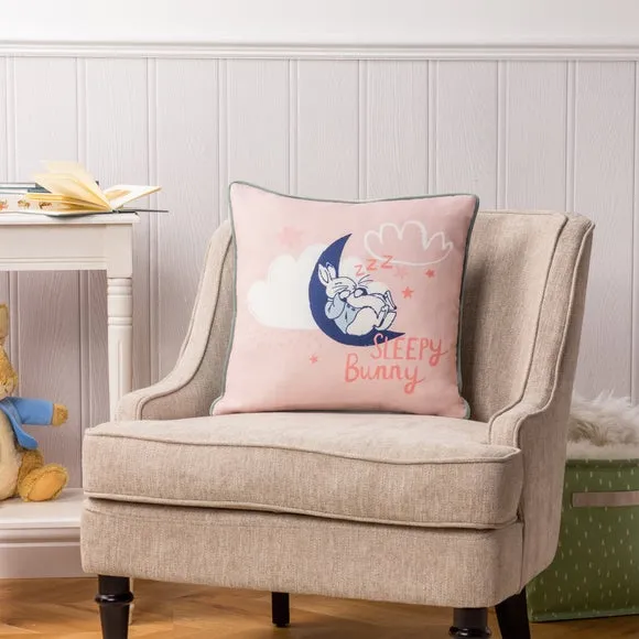 Square Cushion with Zip Closure - Pink, Polyester image