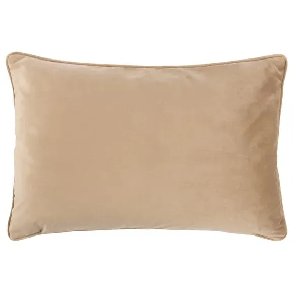 Square Cushion with Zip Fastening - Natural, Polyester