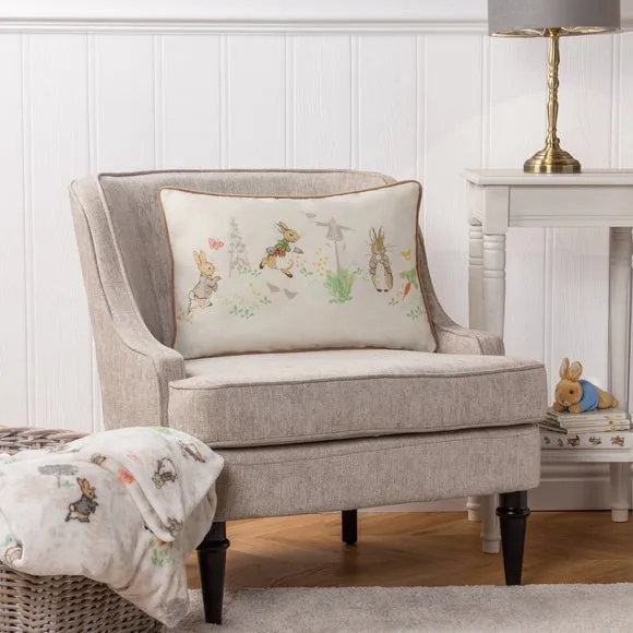 Square Cushion with Zip Fastening - Natural, Polyester image