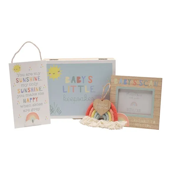 4-Piece Nursery Gift Set - Natural, Wood