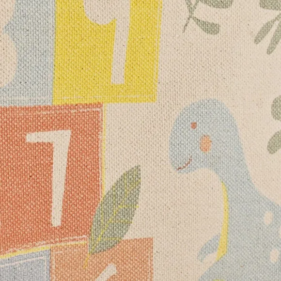 Dinosaur Hopscotch Rug - Multicolor, Cotton