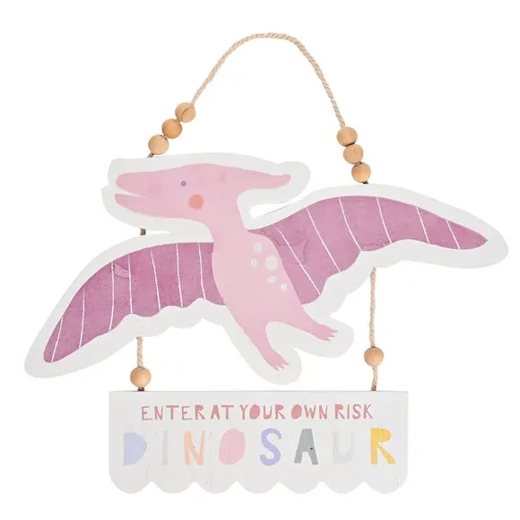 Pterodactyl Hanging Plaque - Purple, Wood