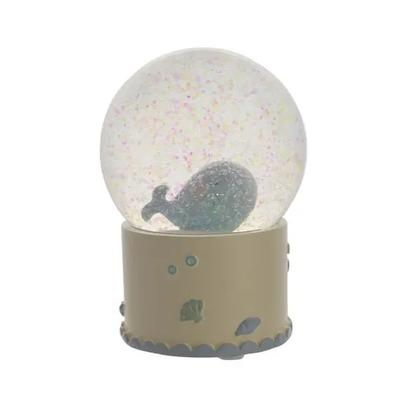 Whale Snow Globe - Cream, Resin