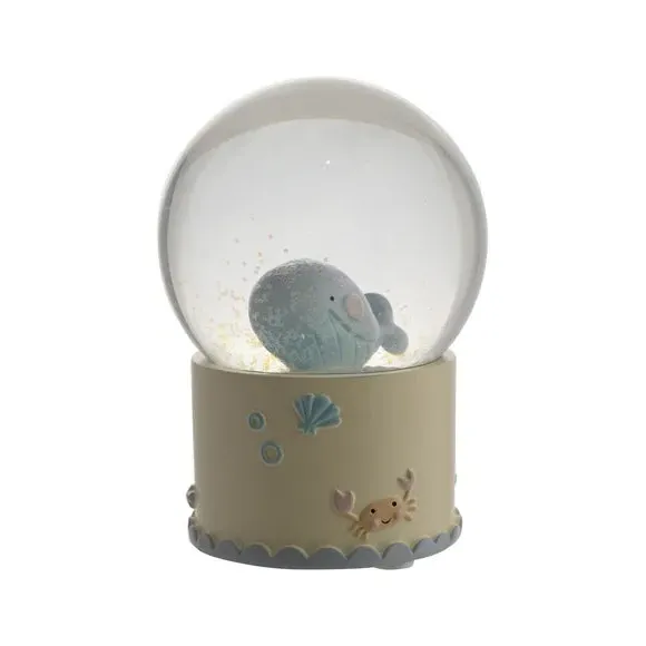 Whale Snow Globe - Cream, Resin image