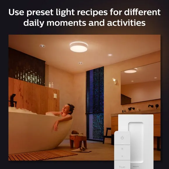 Medium Smart LED Flush Ceiling Light - White