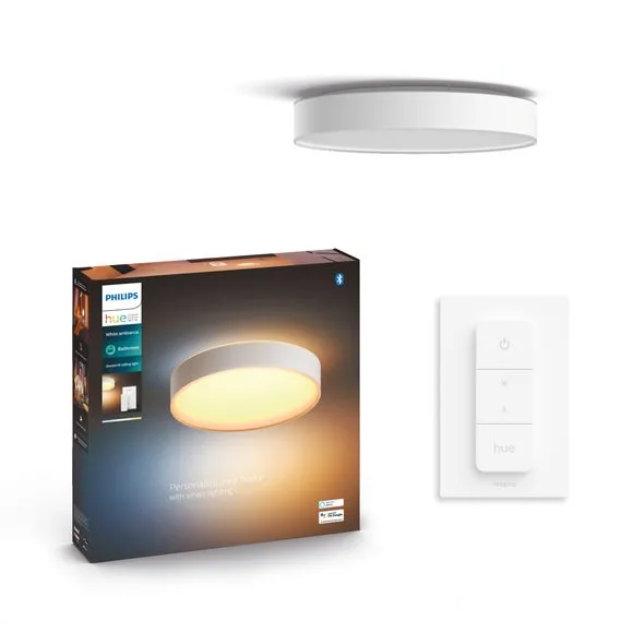Medium Smart LED Flush Ceiling Light - White image