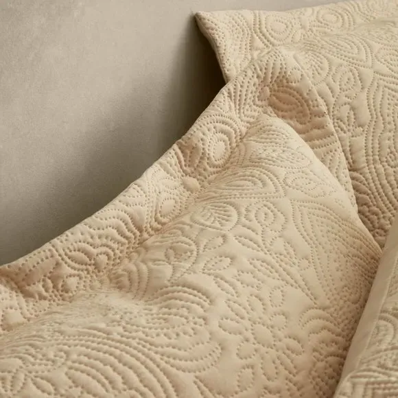 Elephant Print Pillowsham Pair - Natural