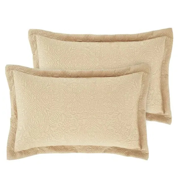 Elephant Print Pillowsham Pair - Natural