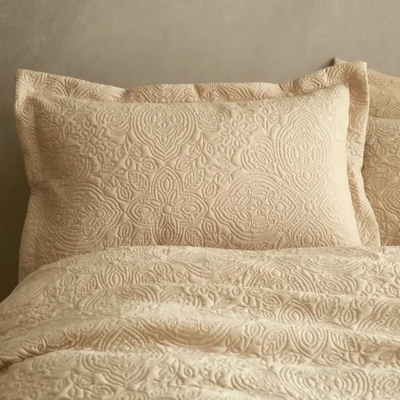 Elephant Print Pillowsham Pair - Natural image
